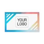 Colors and White, Unique, Blue, Pink, Watercolors Business Card