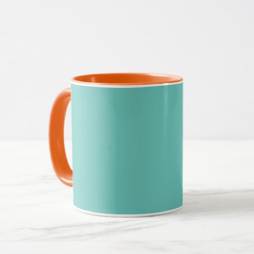 Colors Aqua and Orange Team Colors Combo  Mug
