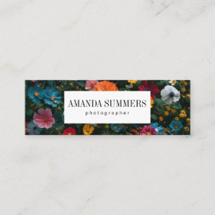 Colors Assorted Flowers Mini Business Card