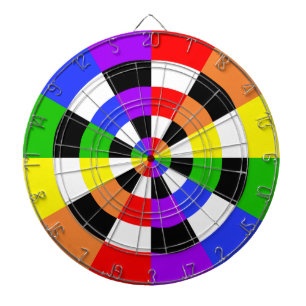 Colors Black and White Dart Board