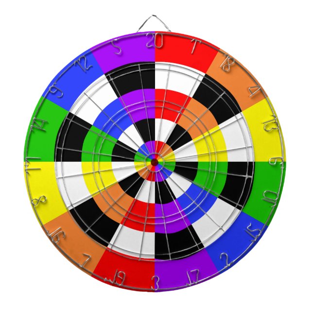 Colors Black and White Dart Board (Front)