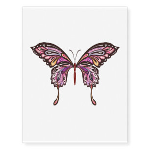 colors butterfly temporary tattoo