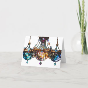 Colors Chandelier Thank You Card