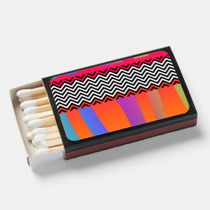 Colors + Chevron Favor   Matchboxes
