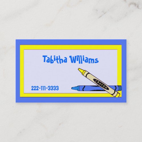 Colors Children's Calling Card Business Cards