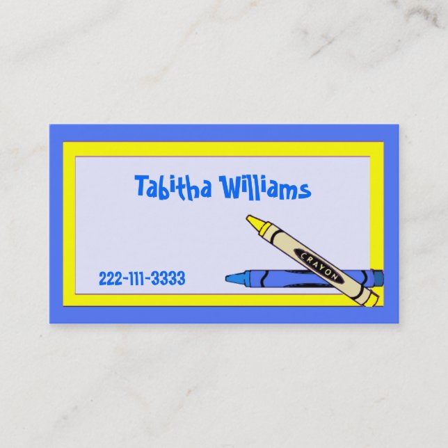 Colors Children's Calling Card (Front)