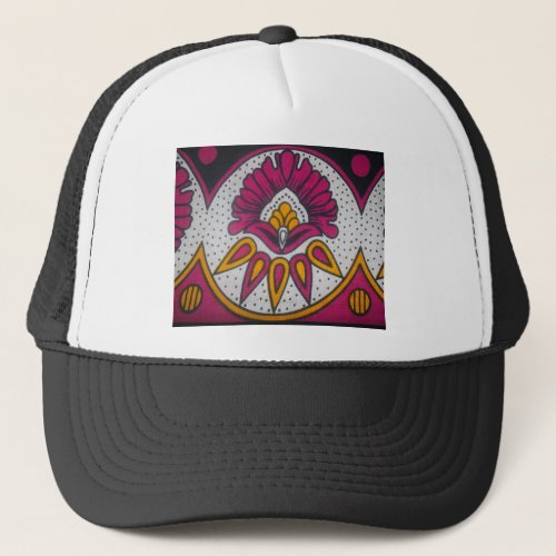 colors cool retro vintage African traditional styl Trucker Hat