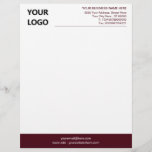 Colors Design Your Logo Business Office Letterhead<br><div class="desc">Your Colors and Font - Custom Simple Personalized Modern Design Business Office Letterhead with Logo - Add Your Logo - Image / Business Name - Company / Address - Contact Information - Resize and move or remove and add elements / image with customization tool. Choose Your Elemant and Text Colors...</div>