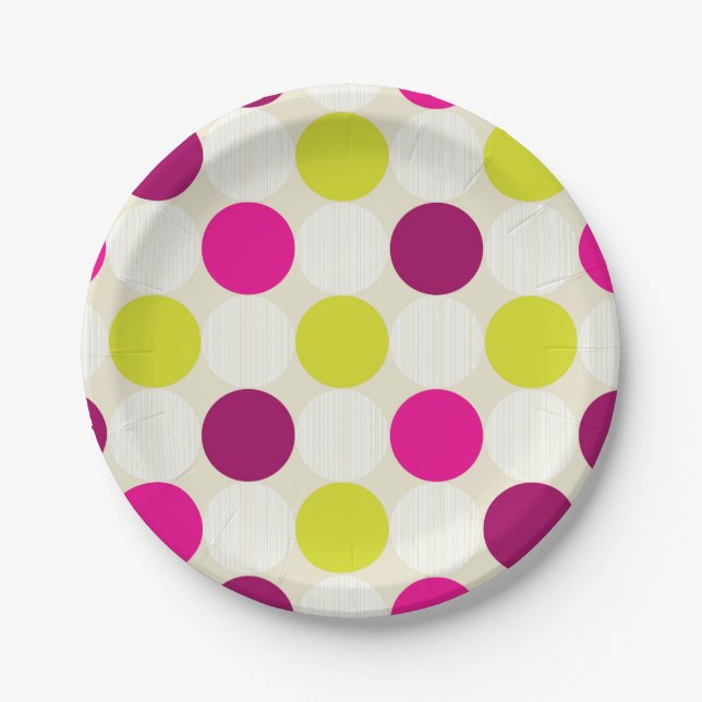 Colors dots paper plates (Front)