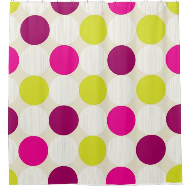 Colors dots  shower curtain (Front)