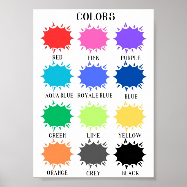 Colors Educational Poster (Front)
