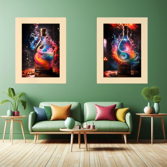 Colors Fills into Bottle Wall Art Sets (Creator Uploaded)