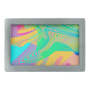 COLORS FLUO - Fractal Art - Belt Buckle