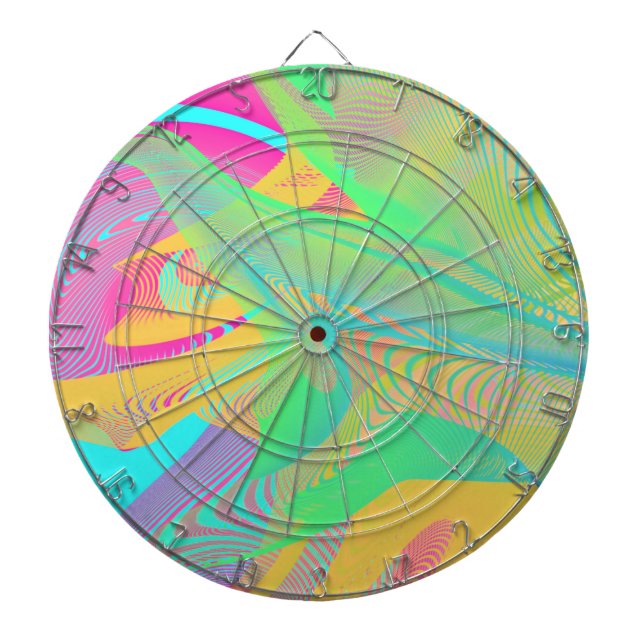 COLORS FLUO - Fractal Art - Dart Board (Front)