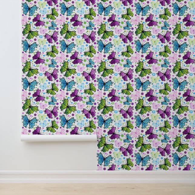 Colors Flying Butterflies Wallpaper (Application)