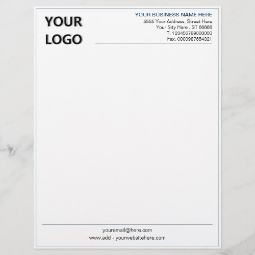 Colors Framed Business Letterhead with Logo