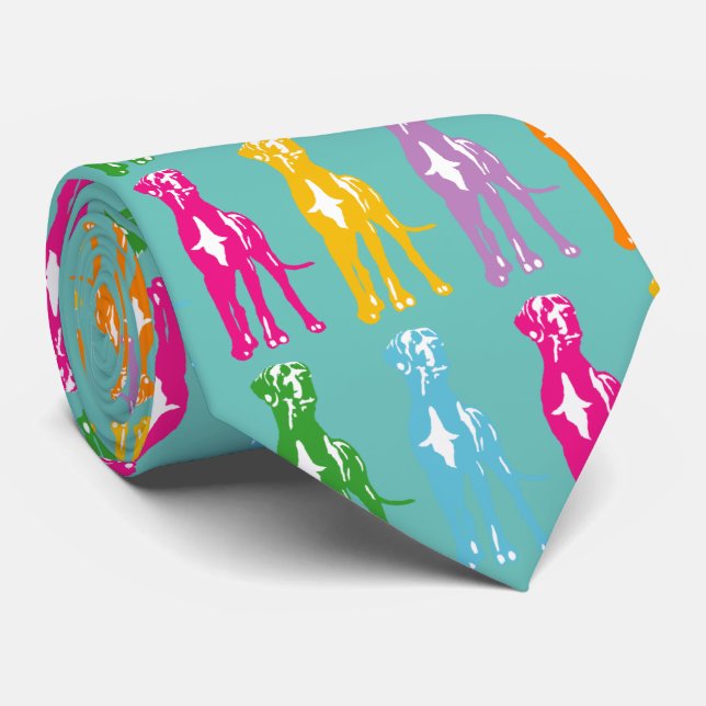 Colors! Great Danes Tie (Rolled)