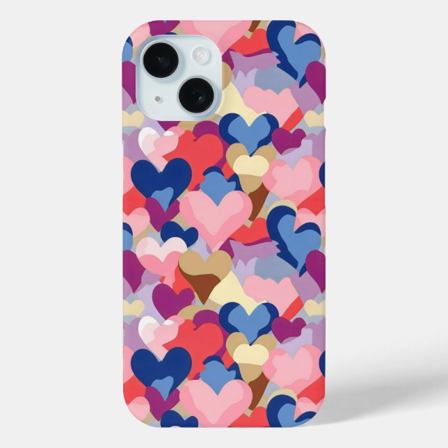 Colors Heart Pattern Case-Mate iPhone Case (Back)