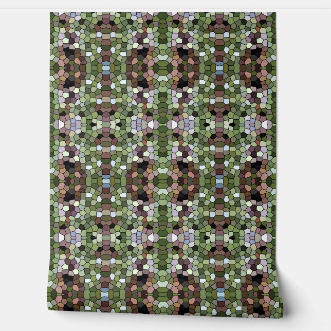 Colors Honeycomb Mosaic Pattern Wallpaper (Unrolling)