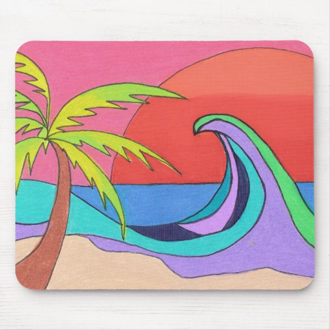 Colors in a Wave Mouse Pad (Front)