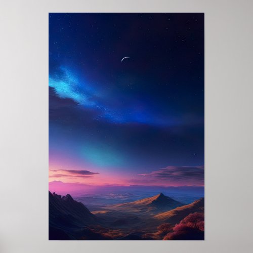 Colors in the Celestial Canvas Poster