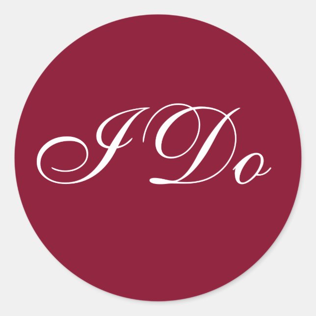 Colors Invitation Burgundy Classic Round Sticker (Front)