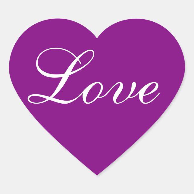 Colors Invites Purple Love Wedding Seals (Front)
