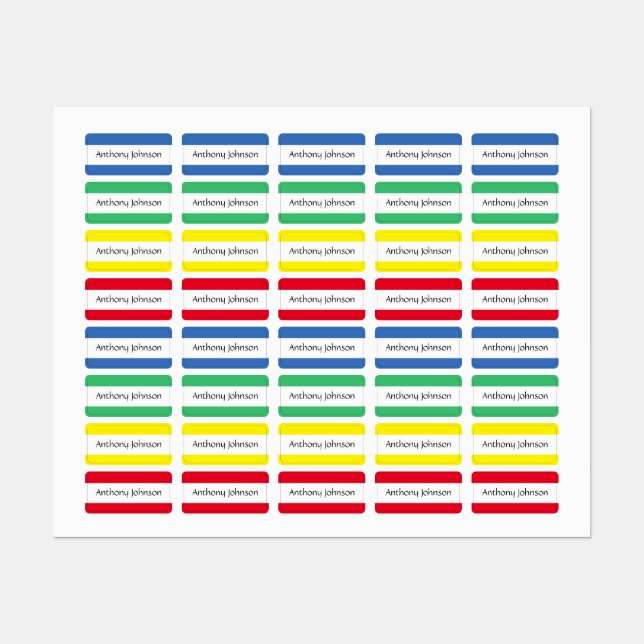 Colors Kids' Labels (Sheet)