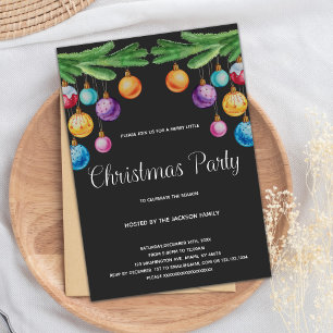 Colors Lights Christmas Invitations