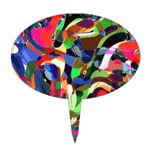 Colors mashup cake topper