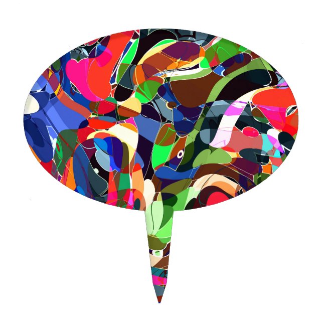 Colors mashup cake topper (Front)