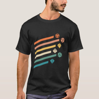 Colors Minimalist Polyhedral Dice Set Nerdy T-Shirt