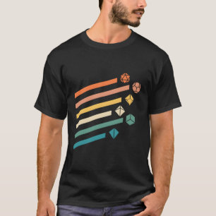 Colors Minimalist Polyhedral Dice Set Nerdy T-Shirt