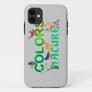 Colors nature colorful birds jungle cute cartoon iPhone 11 case