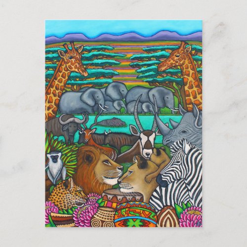 Colors of Africa Post Card by Lisa Lorenz