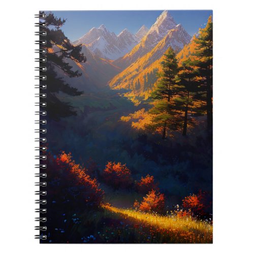 Colors of Autumn Blanket the Mountain Valley Notebook