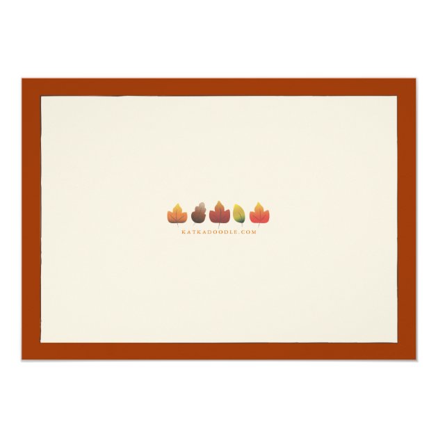 Colors Of Autumn Falling Leaves Thanksgiving Card