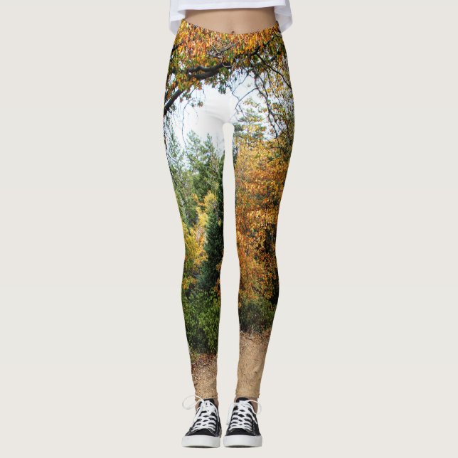 Colors of Autumn Print Leggings (Front)