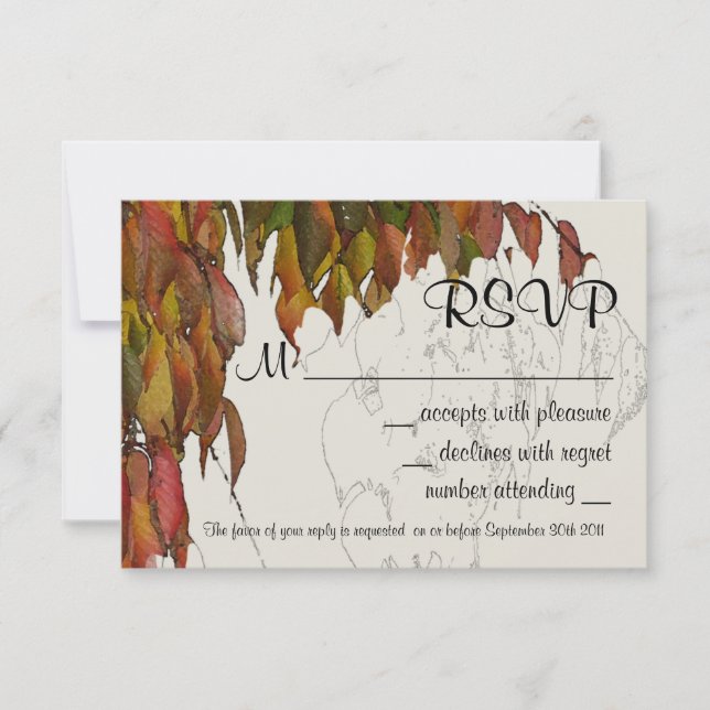 Colors of Autumn RSVP (Front)