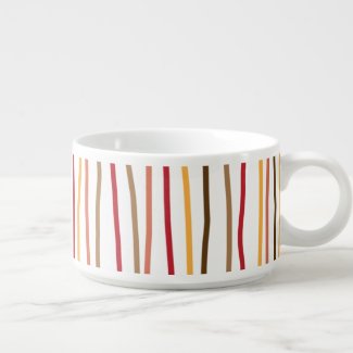 Colors of Autumn Striped Pattern Bowl