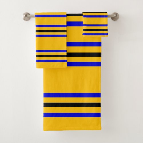 Colors of Barbados Flag Bath Towel Set