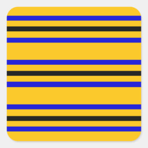 Colors of Barbados Flag Square Sticker