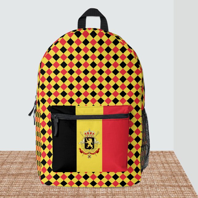Colors of Belgium backpack, Belgian Flag Printed Backpack (Creator Uploaded)