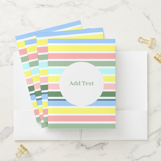  Colors of Bermuda 3 Ring Binder Pocket Folder (In Situ)