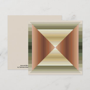 Colors Of Brown, Green And Tan Striped Pattern Art Card