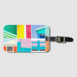 COLORS OF CARRIBEAN PAINT BRIGHT VIVID VACATION LUGGAGE TAG