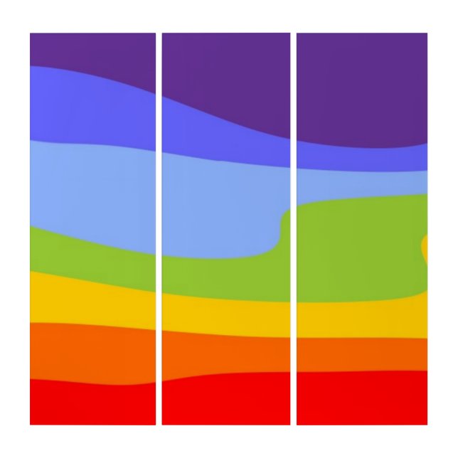 Colors of Chakras landscape waves Triptych (Front)