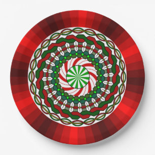 Colors of Christmas Paper Plate