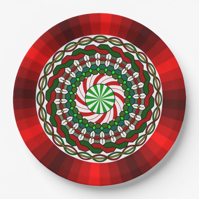 Colors of Christmas Paper Plate (Front)