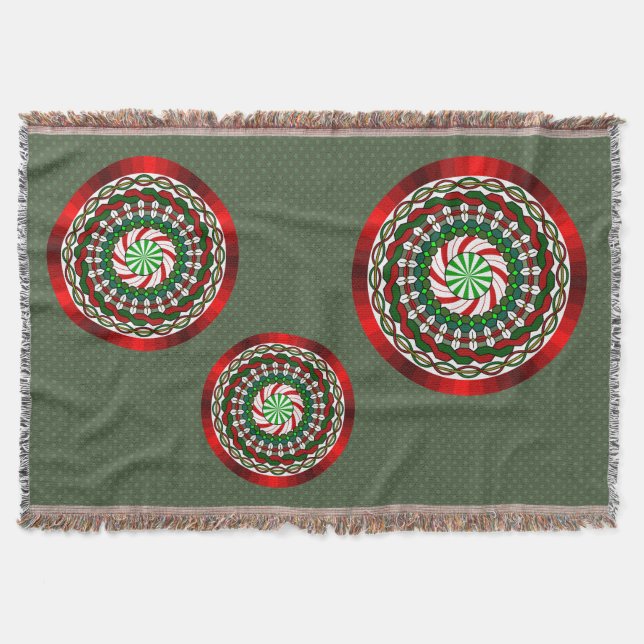 Colors of Christmas Throw Blanket (Front)